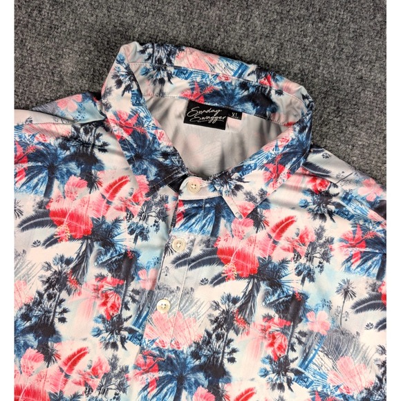 Sunday Swagger Other - Sunday Swagger Polo Shirt Mens XL Floral Hawaiian AOP Golf Performance